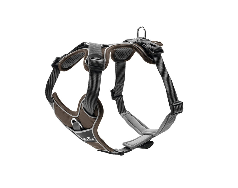 HUNTER Divo Dog Harness, XS, 34-47 cm, Brown/Grey Brown / Grey - PawsPlanet Australia