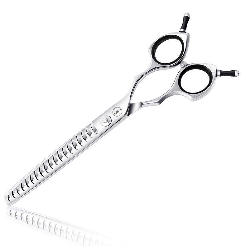 HASHIMOTO Chunker Scissors for Dog Grooming, Texturizing and Cat Grooming, 19 Teeth, 7.0 Inch, Light Weight Chunkers