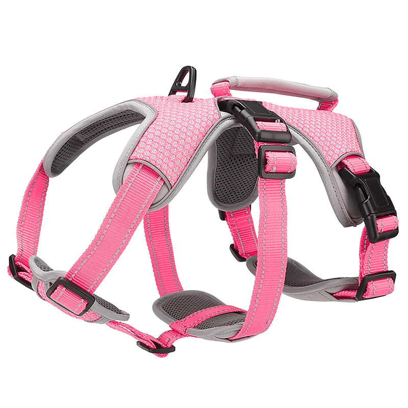 BELPRO Multi-Use Support Dog Harness, Escape Proof No Pull Reflective Adjustable Vest with Durable Handle, Dog Walking Harness for Big/Active Dogs (Pink, L) Pink L (Pack of 1) - PawsPlanet Australia