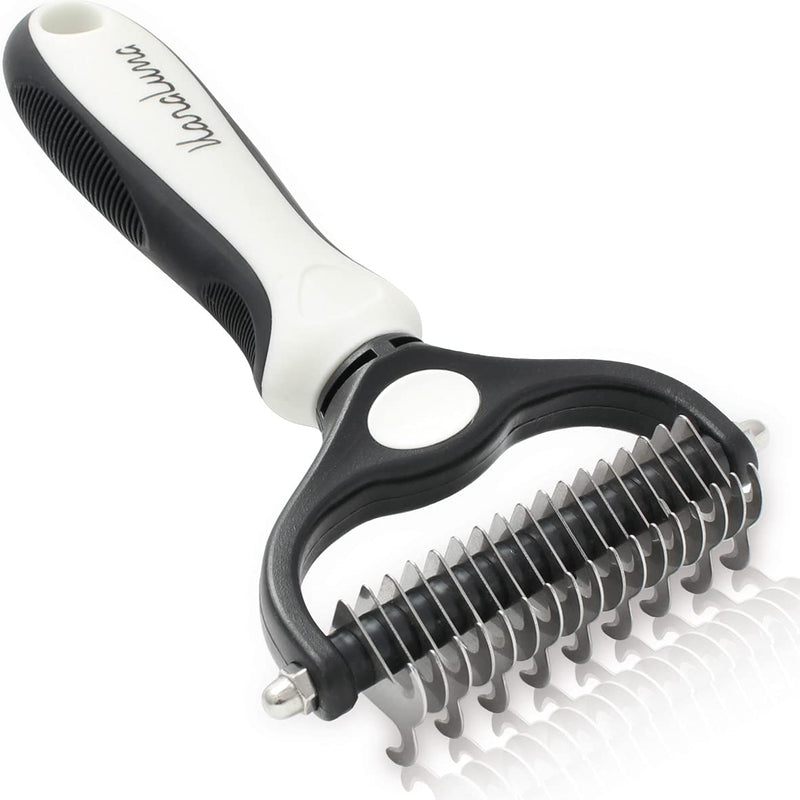 Undercoat Brush for Dogs and Cats, Gently Loosens Matted Dog Fur and Cat Fur White - PawsPlanet Australia