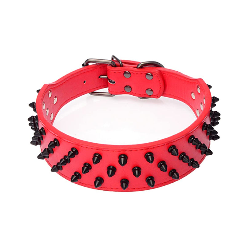 Bullet Nail Rivet Leather Dog Collar Studded Leather Medium Size Pitbull English Bulldog - PawsPlanet Australia