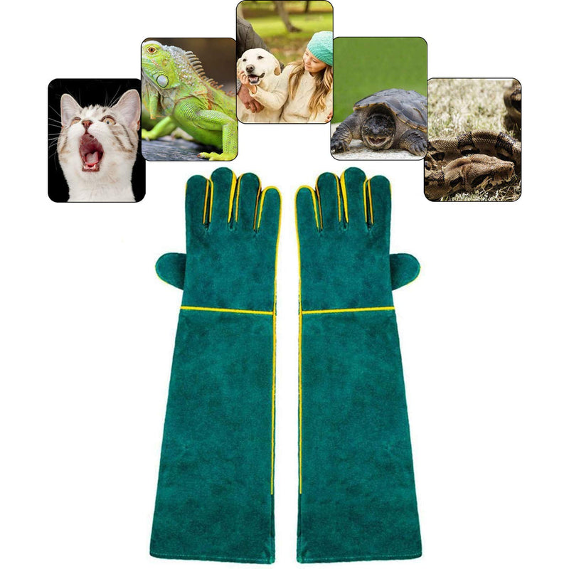 Animal Handling Gloves Bite Proof, 40CM Durable Resistant for Bathing, Grooming, Welding, Dog/Cat/Bird/Snake/Parrot/Lizard/Reptile- Scratch/Bite Protection Gloves, 2 Count (Pack of 1)