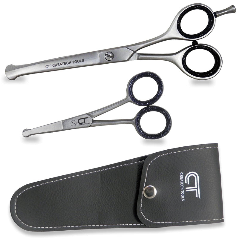 CT Pet Cat Dog Grooming Scissors Kit – 6 & 4.5 inch Hair Cutting Scissors Set, Japanese Stainless Steel Curved Blades with Safety Round Tips for Your Beloved Pets - PawsPlanet Australia