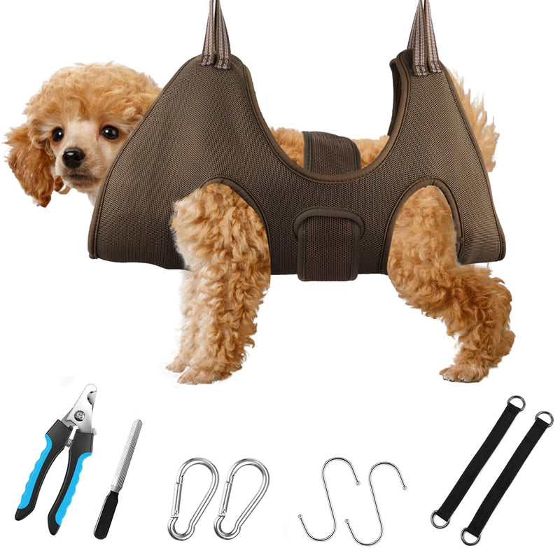 Dog Grooming Hammock Kit for Small Dogs - Size S, Pet Hanging Cradle for Nail Trimming Clipping SMALL for 25 LBS MAX - PawsPlanet Australia