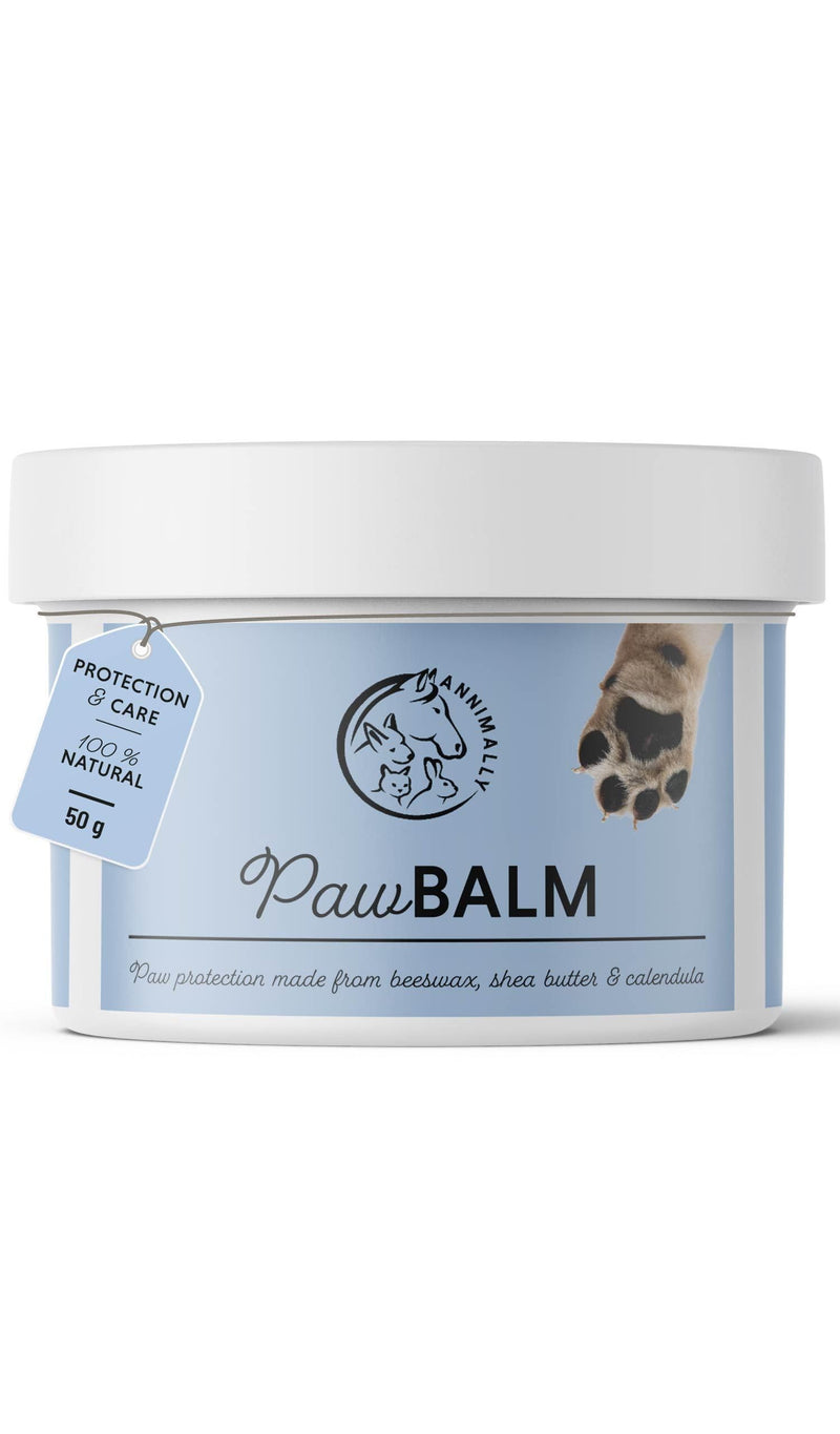 Dog Paw Balm and cat paw balm 50g - Dog nose balm with beeswax, shea butter & calendula oil - Paw ointment for dog paw protection in winter and wound healing - Paw balm for dogs & nose balm for dogs - PawsPlanet Australia