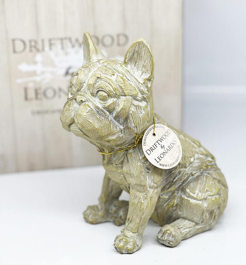 Warwick Whelping Boxes Driftwood French Bulldog Ornament Gold Sitting - PawsPlanet Australia