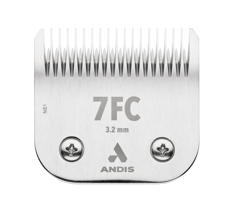 Andis 72605 Ceramic Edge Detachable Steel Pet Clipper Blade, Carbon Infused with Ceramic Cutting Technology and Rust Resists, Extended Long Life with Cutting Length of 1/8-Inch - Size-7FC, Chrome - PawsPlanet Australia