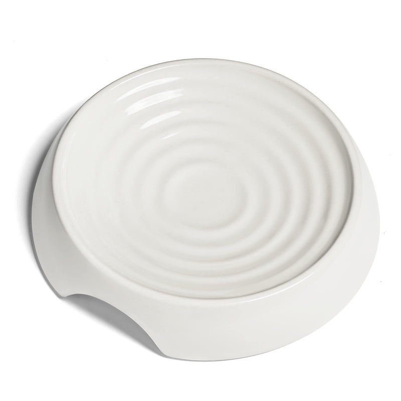 CatGuru Cat Bowls, Whisker Stress Free Cat Food Bowl, Reliefs Whisker Fatigue, Wide Cat Bowl, Non Slip Cat Food Bowls, Shallow Cat Dish, Cat Feeding & Watering Supplies (Ceramic, White) 1 Count (Pack of 1) white us - PawsPlanet Australia