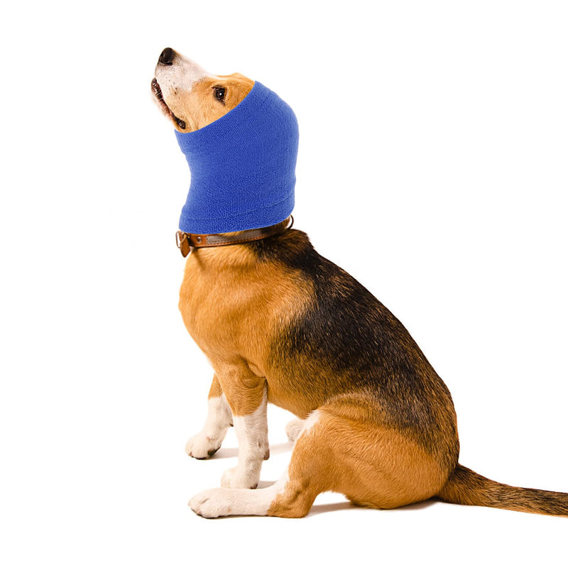 Cobee Dog Snood for Dog Neck and Ears Warmer, Pet Dog Earmuff for Comfort Anti-anxiety Bathing Grooming Reducing Noise Dog Neck and Ear Warmer Hood Calming Pet Snood Ear Covers(S Size, Blue) S Size, Blue
