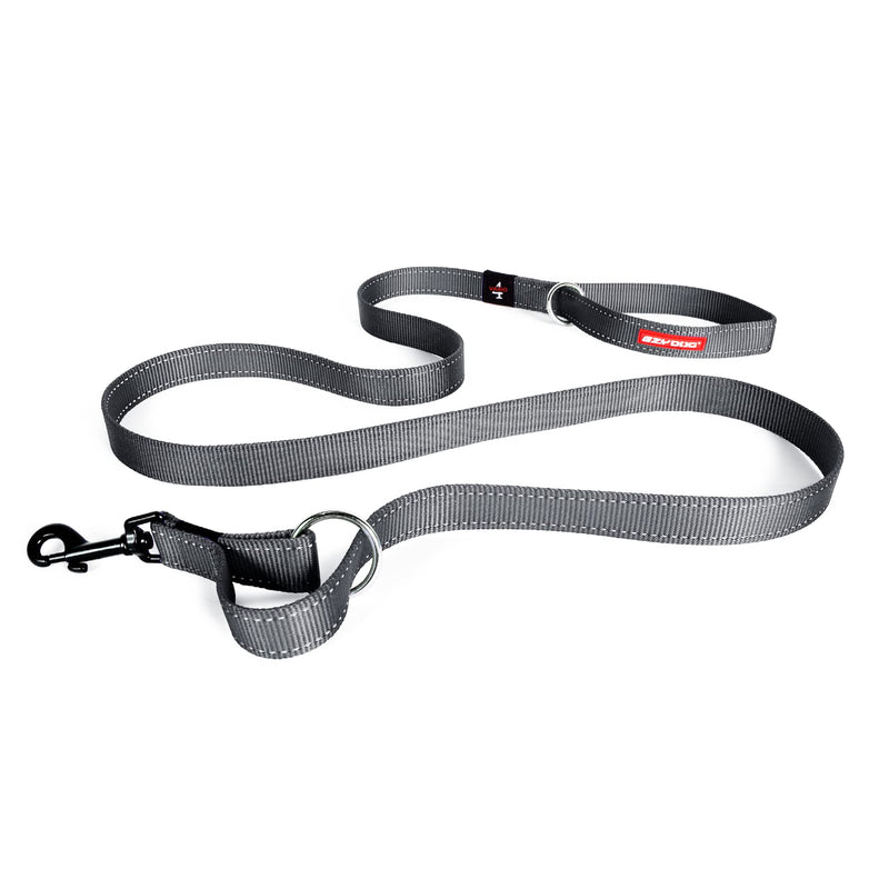 EZYDOG Vario 4 Multi-function Lead - Adjustable 3-6 Foot Dog Lead for Small, Medium & Large Dogs (Grey) Grey