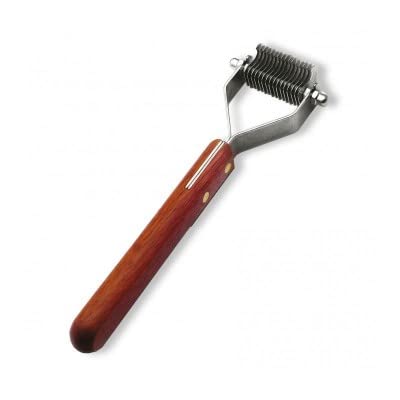Undercoat Rake for Pets Double Side Undercoat Brush for Shedding and Demoting for Dog Cat Rabbit Professional Pet Grooming Hair Tools Removes Loose Undercoat (10 Blades) 10 Blades - PawsPlanet Australia