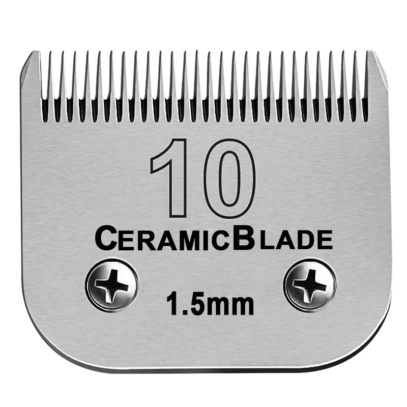 Detachable Pet Dog Grooming Clipper Ceramic Blade,Compatible with Andis Size 10 Cut Length 1/16"(1.5mm),Compatible with Oster A5,Wahl KM10 Series Clippers 1.5 mm - PawsPlanet Australia