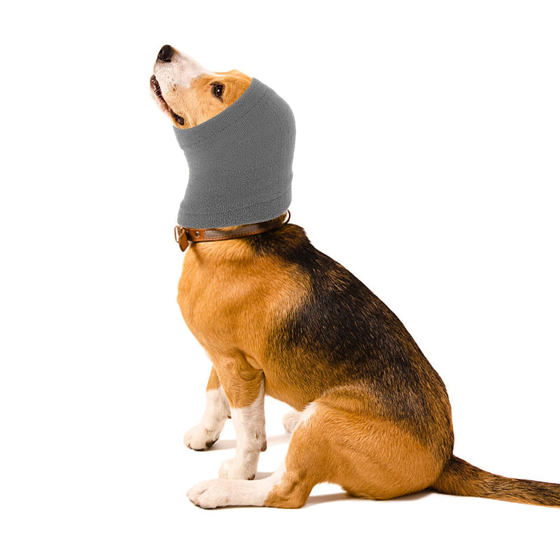 Cobee Dog Snood for Neck & Ears Warmer, Pet Earmuff for Comfort & Anti-anxiety Bathing, Grooming & Noise Reduction, Calming Pet Snood Ear Covers (S Size, Gray) S Size, Gray