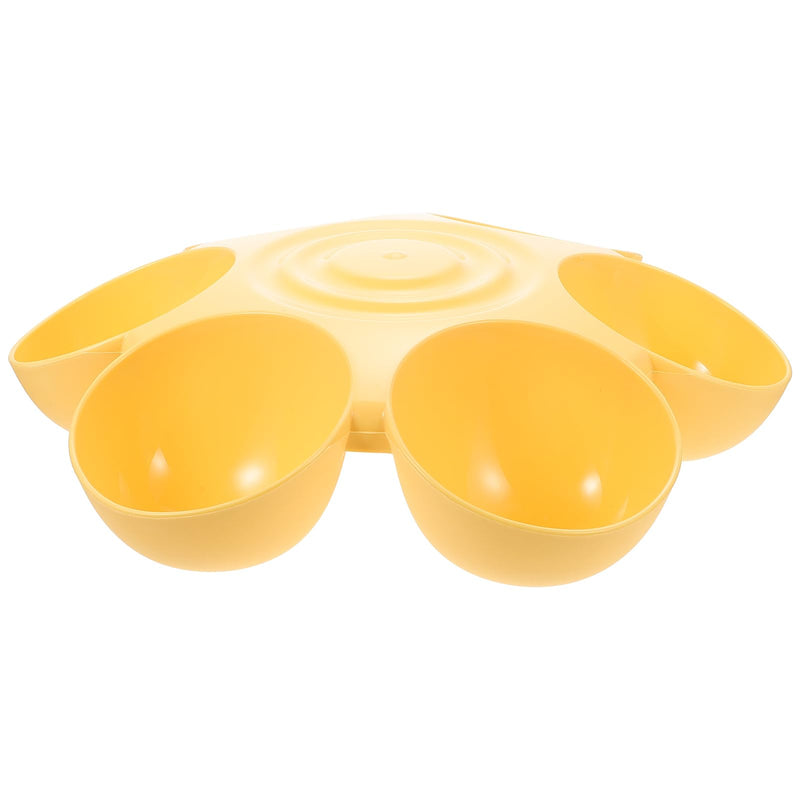 UKCOCO Multipurpose Pet Feeding Bowl 14-Inch Flower Shape Multi Cat Feeder Dog Treats Dispenser Easy to Clean Food Water Dish Yellow - PawsPlanet Australia