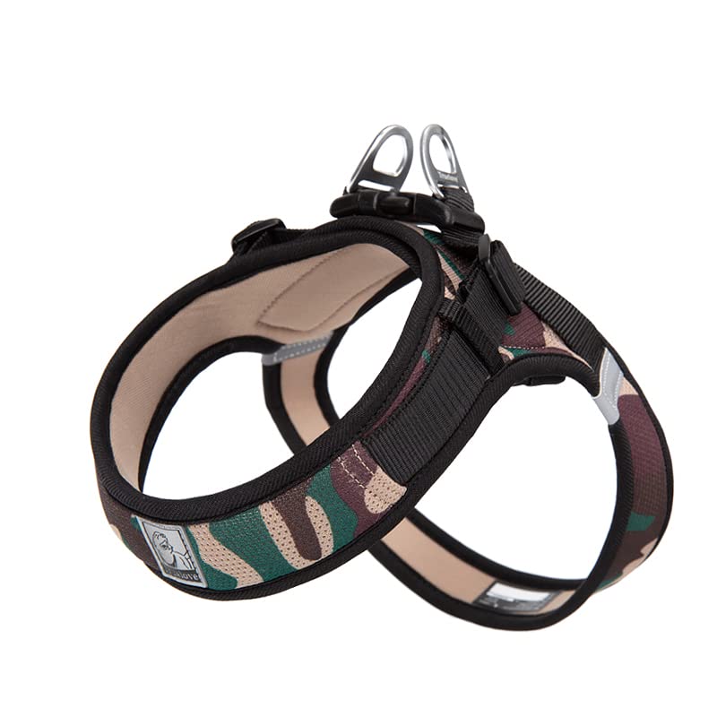 WINHYEPET Truelove Dog Harness Soft Mesh Reflective Breathable Step-In Dog Harness,Easy Adjustment Harness with Safety Buckle for Extra Small and Small Dogs, Vest Harness TLH3013(Camouflage,M) M Camouflage