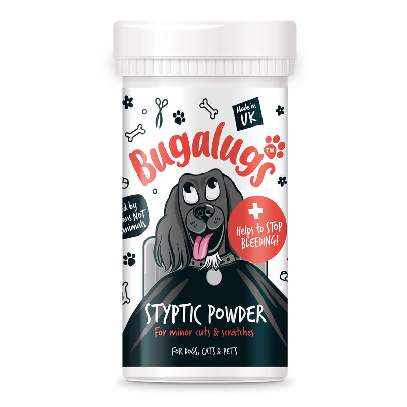 BUGALUGS Styptic Powder For Pets, Stops Bleeding Fast in Dogs, Cats, Birds, Rabbits & Pets, Safe Treatment for Cuts, Nail Clipper Nail Grinder Nicks and Grooming Dog First Aid Kit - PawsPlanet Australia