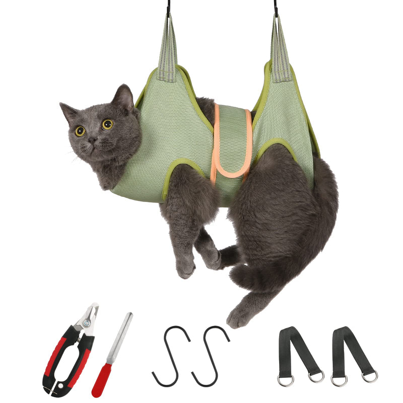 Guzekier Pet Hammock for Dogs and Cats, Grooming, Dogs and Cats Nail Cutting Pet Supplies Kit, Pet Grooming with Nail Scissors/Trimmer, Pet Comb, Nail File - PawsPlanet Australia