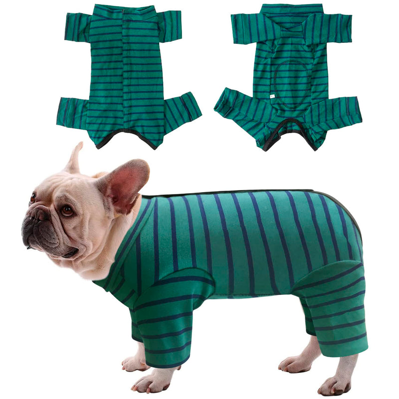 Dog Surgery Recovery Suit,Pet Recovery Shirt Cone E-Collar Alternative Pet Vest for Abdominal Wounds Medical Dog Bodysuit with Legs for Female Male Small Medium Dogs Cats (M, Green) M