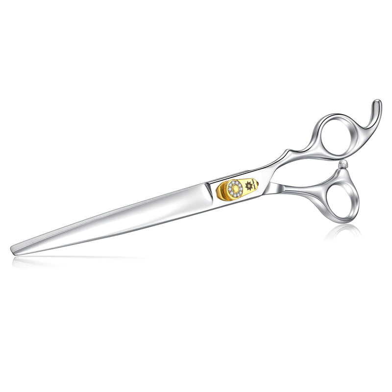Dream Reach 8 Inch Ergonomic Dog Scissors, 440C Stainless Steel, Professional Pet Grooming Scissors with Adjustable Screw Fur Scissors - PawsPlanet Australia