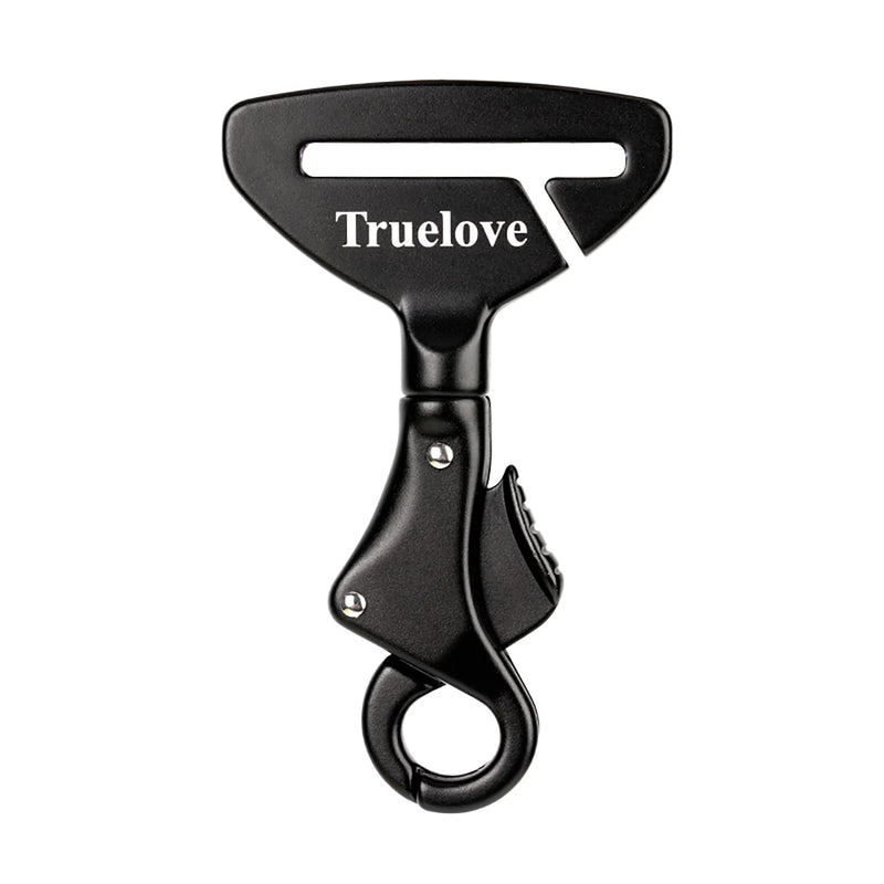 Truelove Car Seat Belt Safety Buckle Lock, Fit Pet Harness Dog or Cat Car Travel Portable Lightweight (Black, Unisize) Black - PawsPlanet Australia