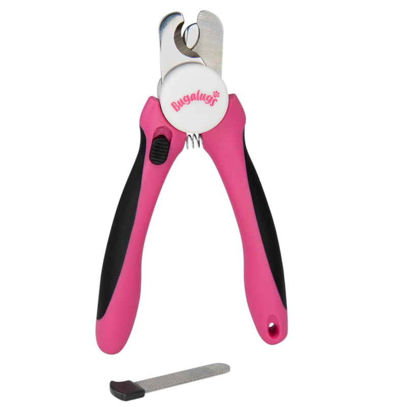 BUGALUGS Dog nails clippers & Cat Nail Clippers - Nail Trimmer with Safety Guard & Dog Nail File. Suitable for Pets, Dogs, Puppy, Cats, Kitten Nails & Claws. Pet Grooming Supplies (Small to Medium) Small to Medium