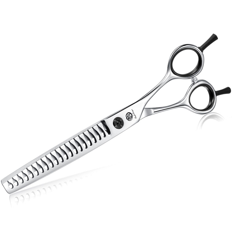 Purple Dragon 7 Inch Chunker Scissors for Dogs, Dog Thinning Scissors, Made of Japanese 440C Stainless Steel, Right Handed Dog Hair Scissors for Dog Groomers and Beginners - PawsPlanet Australia