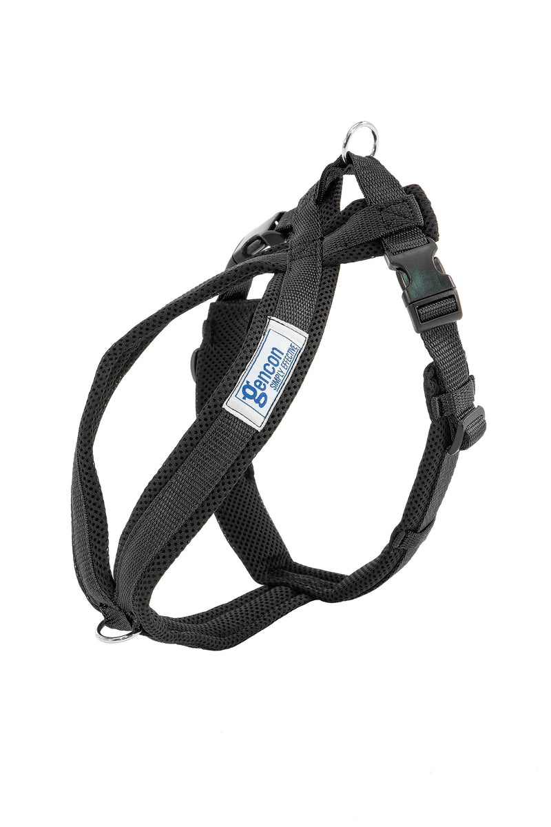 Airmesh Medium Dog Harness - Lightweight, Breathable & Adjustable - Two Lead Attachment Points - Practical Dog Training & Behaviour Aid - Made in Britain - Black - PawsPlanet Australia