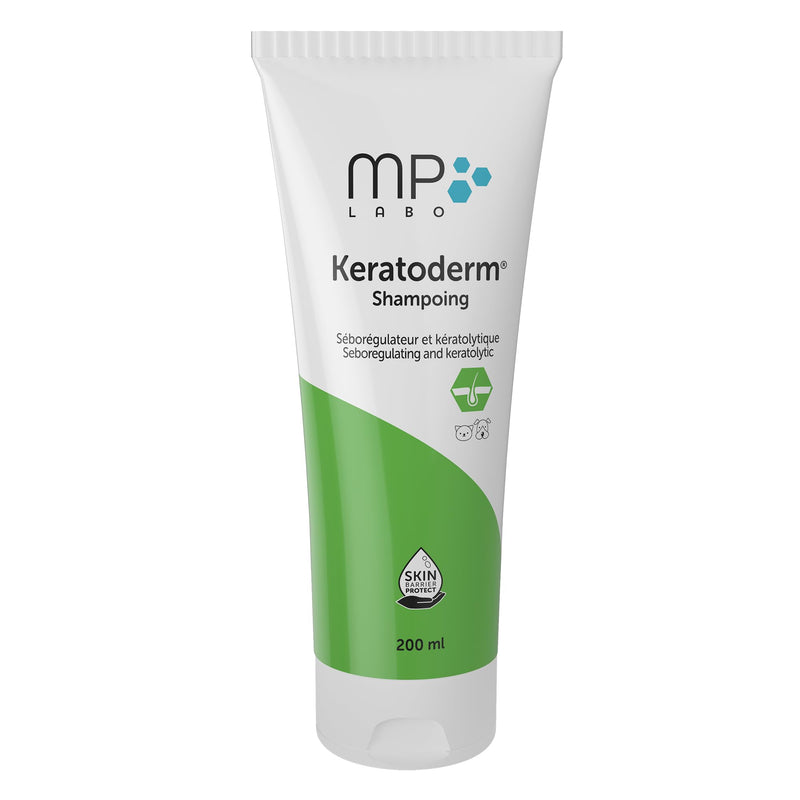 Keratoderm® Dermatology Shampoo for Dogs & Cats – Veterinary Skin Care for Greasy, Flaky & Scaly Skin – Advanced Keratolytic & Sebum-Balancing Formula – 200ml Leak-Proof Tube - PawsPlanet Australia
