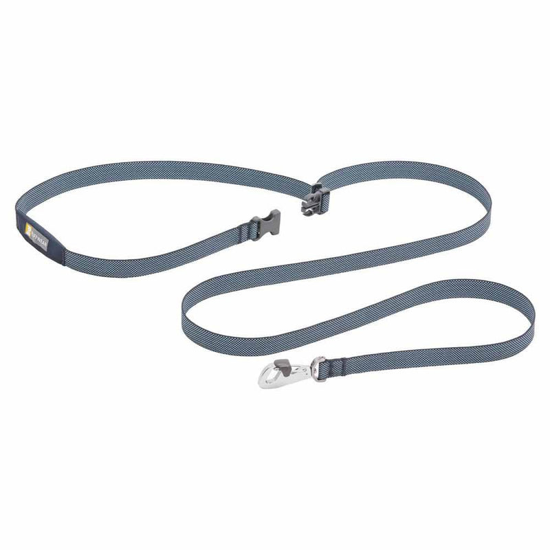 RUFFWEAR Flagline Dog Lead, Multi Use 1.9m Hands Free Dog Leash, No Pull Lightweight Adjustable & Heavy Duty Dog Lead, Anti Tangle Dog Walking & Dog Training Lead, Hand or Waist Belt, Basalt Grey - PawsPlanet Australia