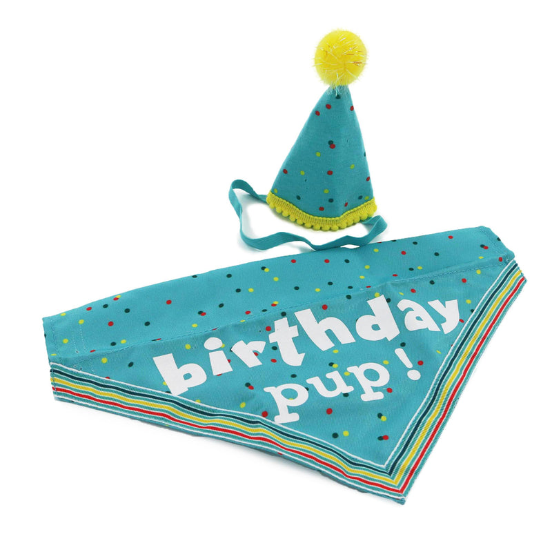 Ancol Its My Dog Birthday Hat & Bandana - Dog Birthday Bandana - Hats for Dogs Birthday - Dog Bandanas - Dog Party Hat - Bandana for Dogs - Dog Birthday Hats - Dog Birthday Presents Accessories (Blue) Blue - PawsPlanet Australia