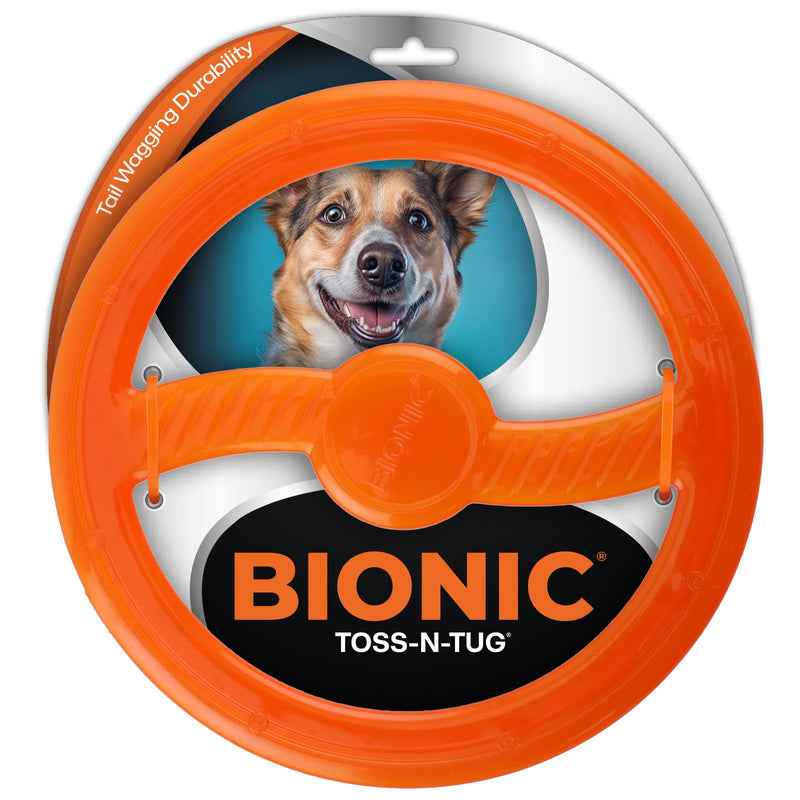 BIONIC Toss-N-Tug Dog Toy - High-Visibility Ultimate Multi-Action Dog Toy - PawsPlanet Australia
