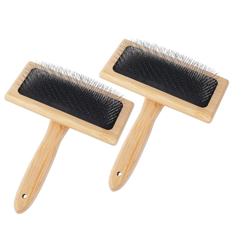 2 PCS Wool Carders, 6.1InchX4.8Inch Hand Carders for Wool, Craft Wool Felt Mixing Tool, Pet Slicker Brush Easy to Use - PawsPlanet Australia