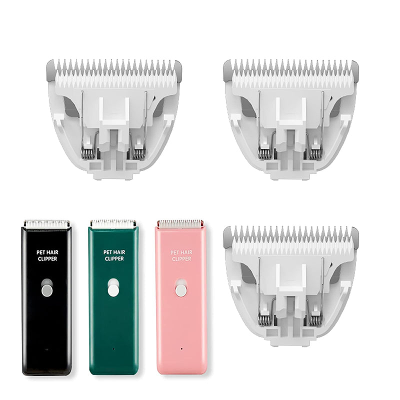 Dog Clippers Detachable Ceramic Blade Replacement, 3Packs Pet Grooming Trimmer Clipper Safe Ceramic Blade for Dog Cat Hairs Paws, Eyes, Ears, Face Blade Set 3packs-standard - PawsPlanet Australia