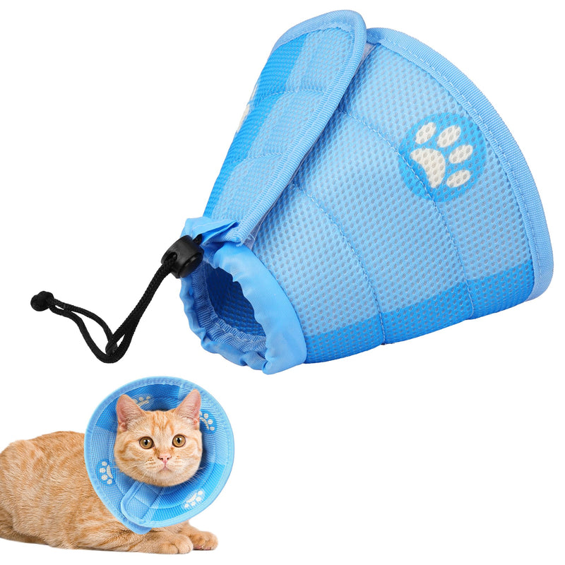 Cat Collar, Adjustable, Cat Recovery, Prevents Licking Wounds, Collar Soft Protective Cone Protective Collar for Cats, Puppies, Small Dogs (S) S