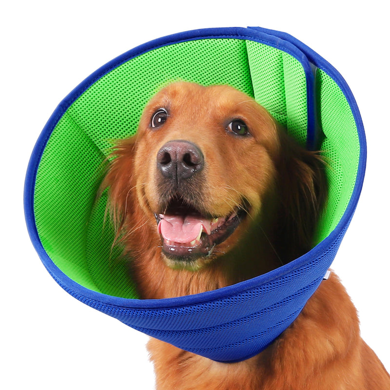 Soft Dog Cone Collar for Dogs After Surgery, Buster Collars for Dogs and Cats, Adjustable Neck Recovery Collar for Pets, E-Collar for Dog, Protective Head Cone for Dog Prevent Licking (Blue Size 6) Blue Size 6(Neck: 12.7"- 15.7")