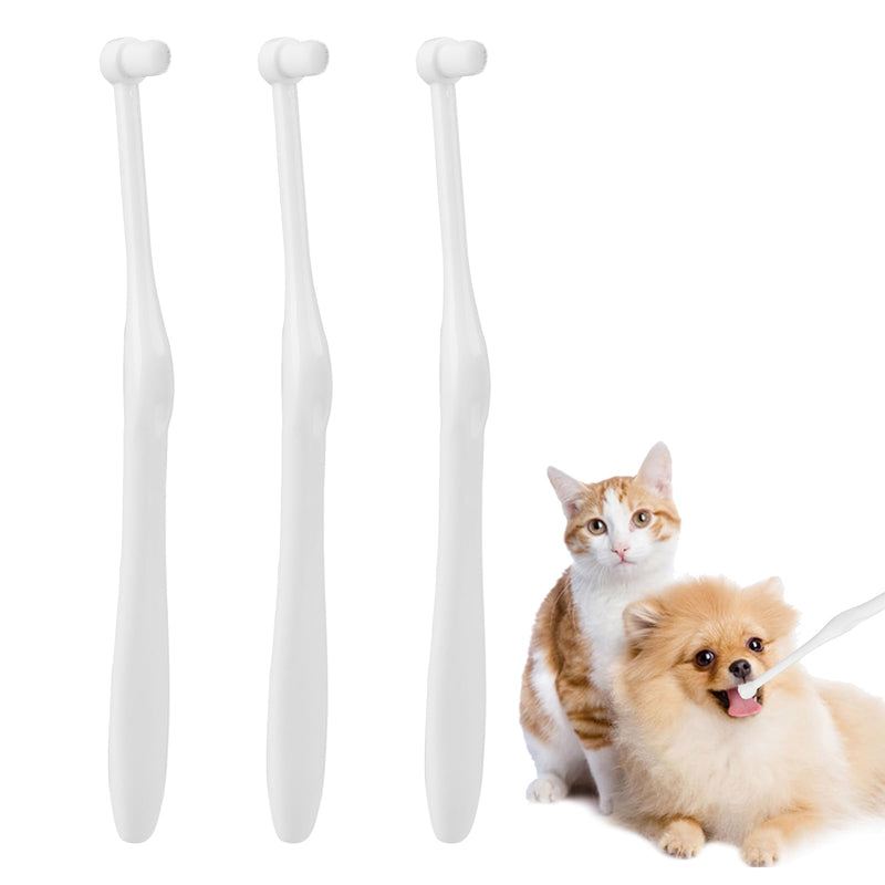 3Pcs Cat Toothbrush Kitten Dog Nano Toothbrush with Ultra Soft Bristles, Puppy Pet Dental Care Oral Hygiene Tooth Brush for Sensitive Pet Teeth Gums