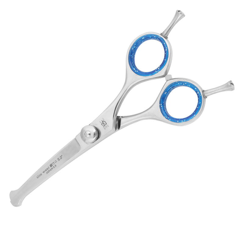 RnK Dog & Cat Grooming Scissors – 5" Small Hair Cutting Scissor for Pets – Japanese Stainless Steel Curved Blades with Safety Round Tips – Ideal for Grooming Kit & Home Use