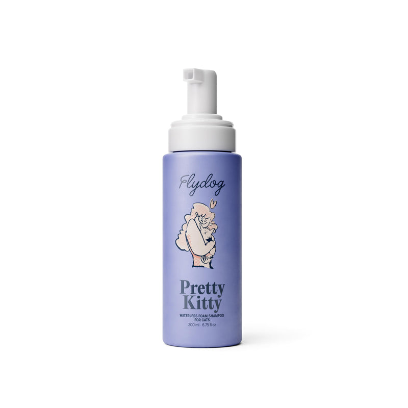 Pretty Kitty Cat Dry Shampoo - No Rinse Cat Shampoo for Cats and Kitten, Soap-Free Waterless Grooming Foam Action for Dry Skin, Detangler, Deshedding, Itchy Skin - Lick-Safe Pretty Kitty