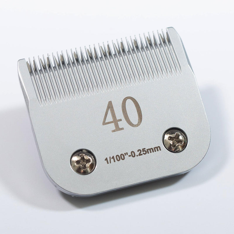 Detachable Professional Dog Clipper Blades, #40 0.25mm Cut Length Dog Grooming Clippers Blade Compatible with Oster Andis Wahl Conair A5 Model Series, Made of Stainless Steel Blade, Sharp, Hardness - PawsPlanet Australia