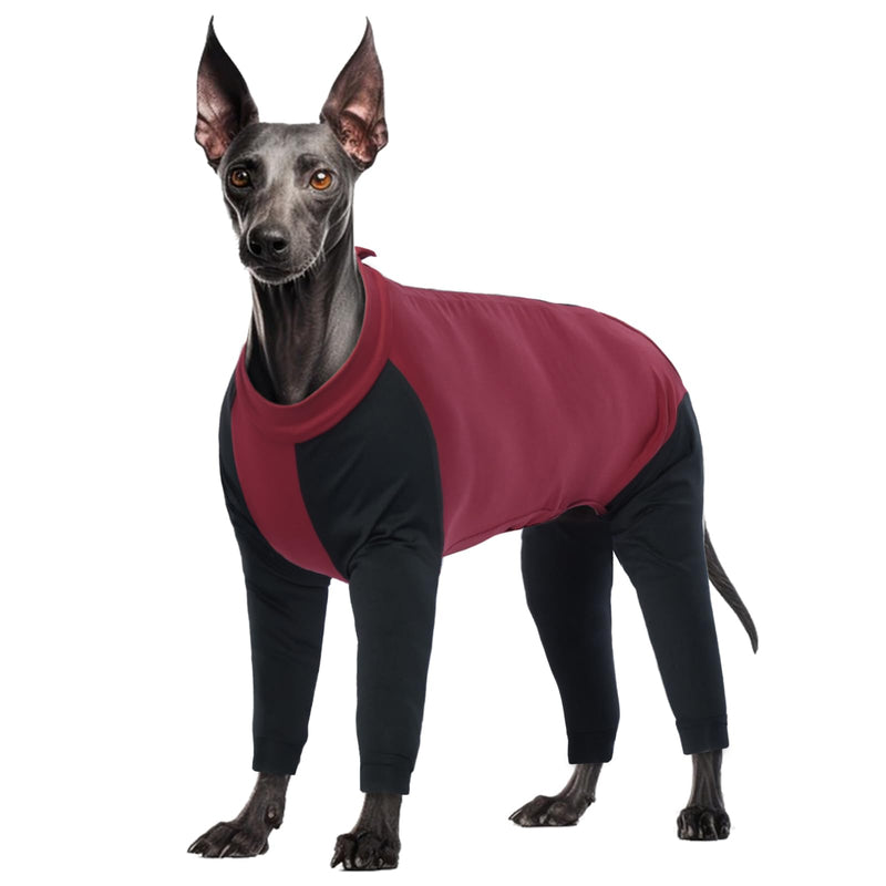 Dog Pullover, Dog Recovery Suit Long Sleeve(Red, L) Large Red