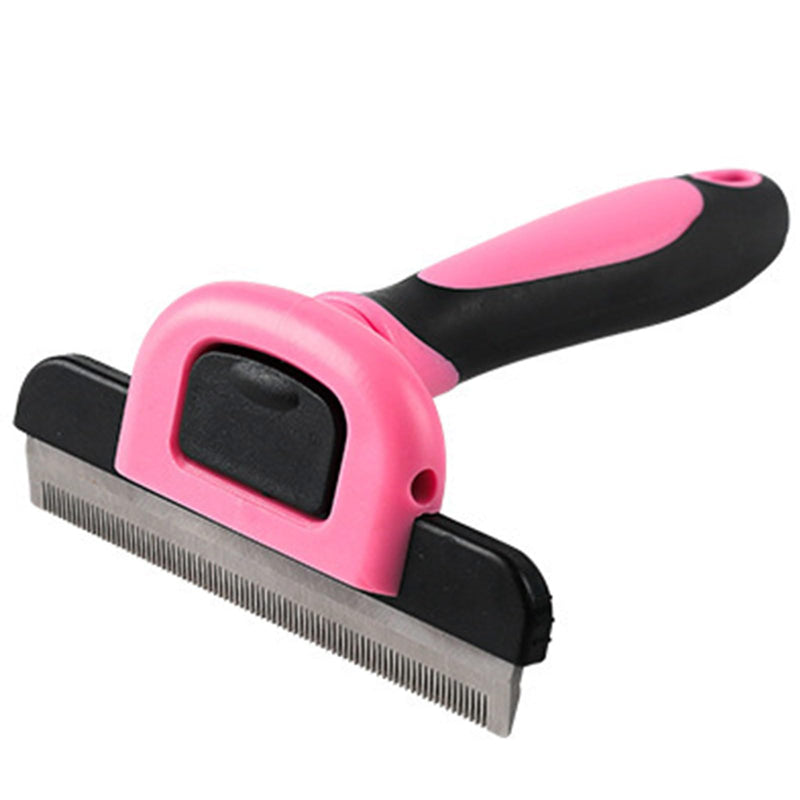 Deshedding brush for dogs, cats, horses & pets. Professional pet comb dog brushes for grooming for short to long hair undercoat rake dog brush. Great Cat brush dog comb that reduces shedding