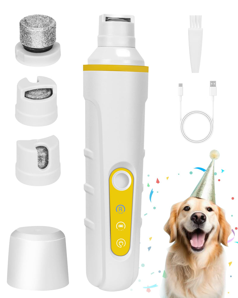 FURBONA Dog Nail Grinder with Enhanced LED Light – Super Quiet, 2-Speed, USB-C Rechargeable, LED Smart Display, 3 Grinding Options, Pet Nail Trimmer for Dogs Cats and All Pet Sizes - PawsPlanet Australia