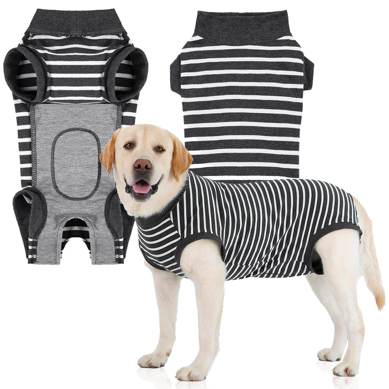 Recovery Suit Dog Surgical Suit for Female Dogs Spay Suit Post Op Dog Body Suit After Surgery Double Layered Belly for Dog Operation Recovery Dog Medical Vest Post Surgery Dog Onesie Pet Shirt 2XL Grey