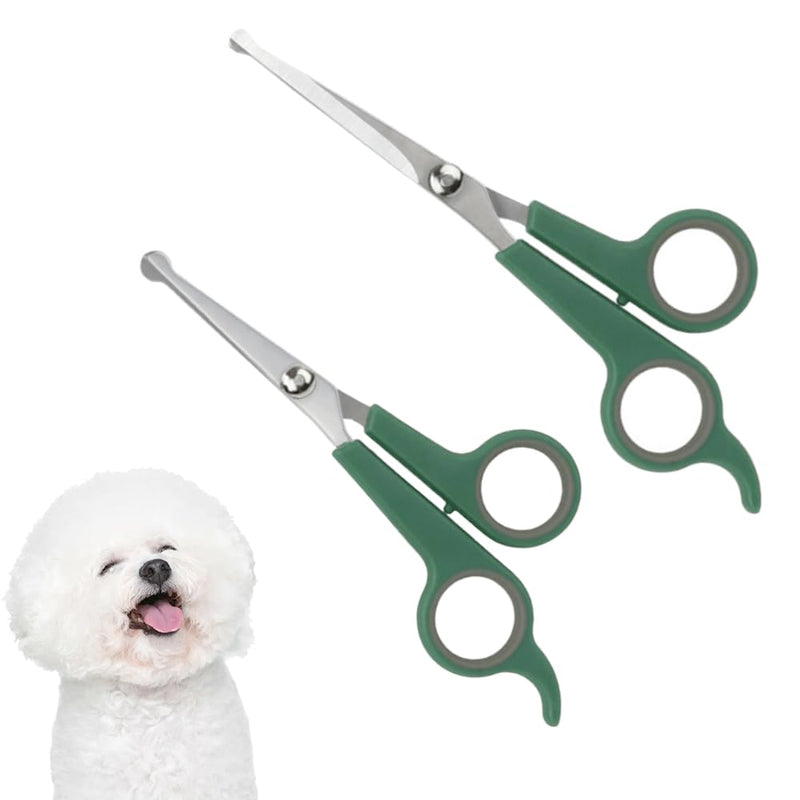 2 PCS Dog Grooming Scissors Professional Pet Grooming Shears 2 Sizes Dog Eye Cutting Scissors with Safety Round Tip Home Pets Grooming Tool for Dogs Cats Small Animals - PawsPlanet Australia
