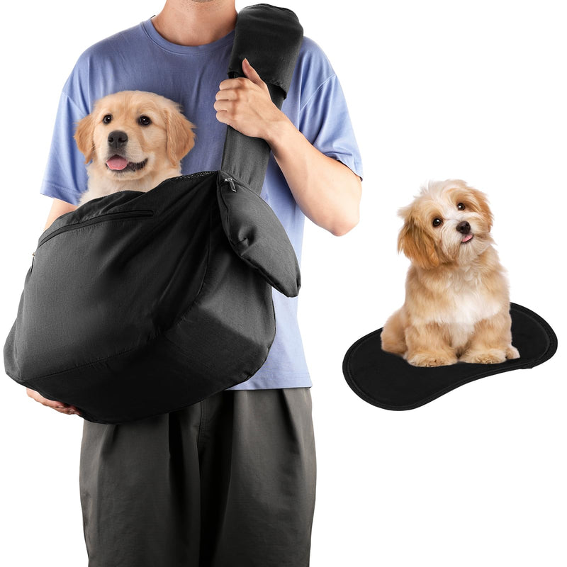 Dog Sling Carrier, ISFORU Pet Sling Bag for Medium Dogs,Fits 5 to 10KG Medium Dog/Cat Sling Carrier, Hands-Free Dog Bag with Adjustable Strap,Pockets and Soft Bottom Mat - PawsPlanet Australia
