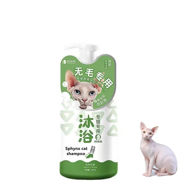 Sphynx Cat shampoo, Sphynx Cat Soothing Skin Cleanser, Effectively Control Oil Moisturizes Skin, Eliminate Black Chin,Tail Decontamination, Cleanses Skin Grease, Gentler Sphynx Cat Shampoo, 16.9Fl Oz - PawsPlanet Australia