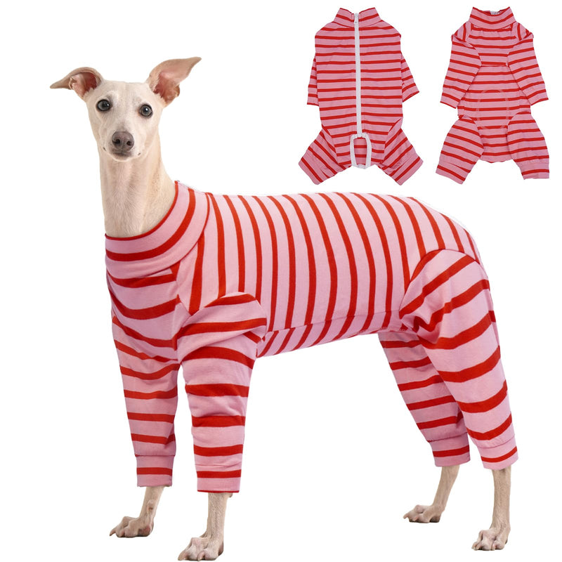 Kuoser Dog Onesie, Dog Surgery Recovery Suit, Dog Recovery Suit Female, Dog Body Suit After Surgery, Dog Onesies Small Dogs, Dog Pyjamas, Dog Pjs For Medium Dogs Pink XL