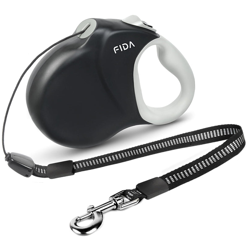 Fida 9m/30FT Retractable Dog Lead Cord, Heavy Duty Dog Leads for Medum/Large Dogs, Tangle Free Extendable Lead for Dogs Up to 50kg/110lbs, Black - PawsPlanet Australia