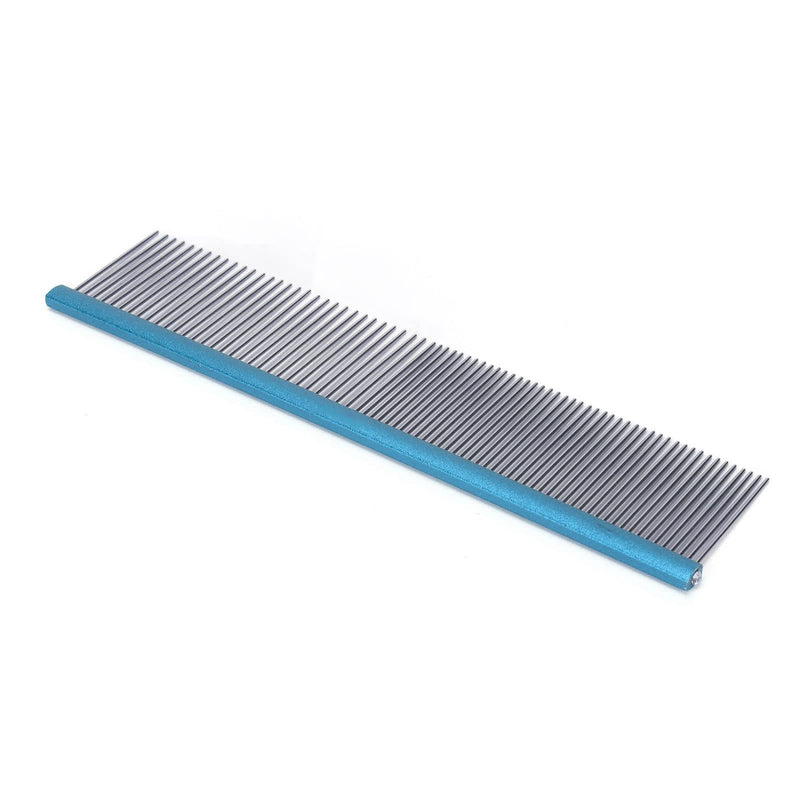 Greyhound Comb For Dogs, Metal Comb For Dogs Metal Dog Comb Cat Comb For Removing and Knots Dog Combs with Rounded Ends Grooming Tool For Long Short Haired Dog (Blue Blue 22cm/8.7in