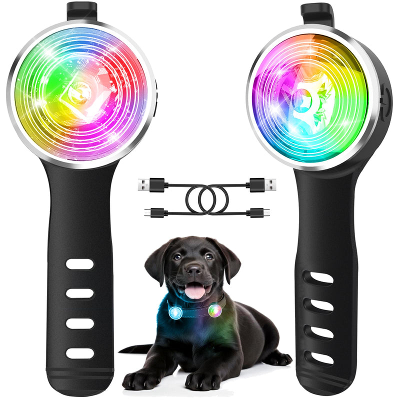 Tubasion Dog Lights for Night Walking, Tubasion Upgraded 8 Modes Rechargeable Dog Collar Light for Nighttime Clip On, IP66 Waterproof and Durable Silicon Band Safety Lights for Pet Collar(2-Pack) 2-Pack - PawsPlanet Australia